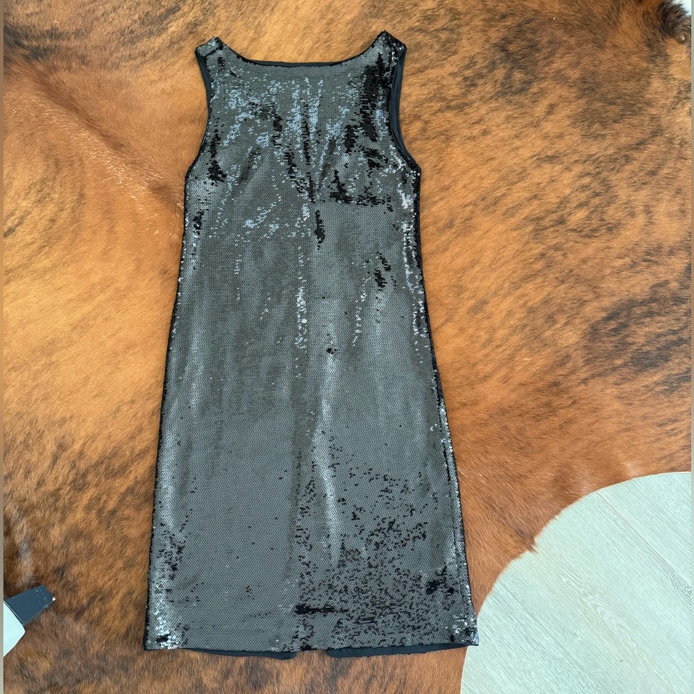 H&M Black Sequin Midi Dress